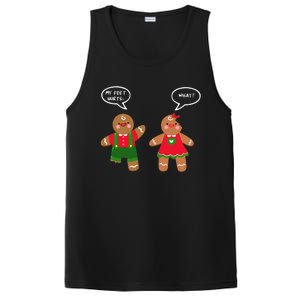 Funny Crude Christmas Humor Gingerbread Puns Slapstick Xmas PosiCharge Competitor Tank