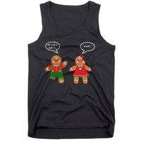 Funny Crude Christmas Humor Gingerbread Puns Slapstick Xmas Tank Top