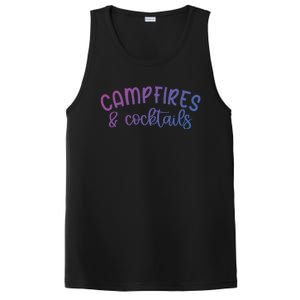 Funny Camping Campfires And Cocktails Gift PosiCharge Competitor Tank