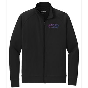 Funny Camping Campfires And Cocktails Gift Stretch Full-Zip Cadet Jacket