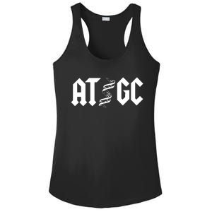 Funny Chemistry Chemist Biology AT GC DNA Ladies PosiCharge Competitor Racerback Tank