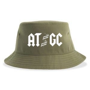 Funny Chemistry Chemist Biology AT GC DNA Sustainable Bucket Hat