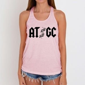 Funny Chemistry Chemist Biology AT GC DNA Women's Knotted Racerback Tank