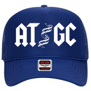 Funny Chemistry Chemist Biology AT GC DNA High Crown Mesh Back Trucker Hat