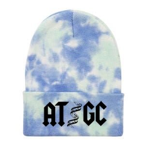 Funny Chemistry Chemist Biology AT GC DNA Tie Dye 12in Knit Beanie