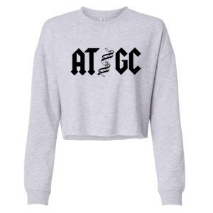 Funny Chemistry Chemist Biology AT GC DNA Cropped Pullover Crew