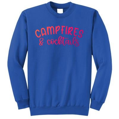 Funny Camping Campfires And Cocktails Gift Sweatshirt