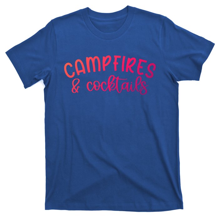 Funny Camping Campfires And Cocktails Gift T-Shirt