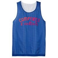 Funny Camping Campfires And Cocktails Gift Mesh Reversible Basketball Jersey Tank