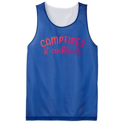 Funny Camping Campfires And Cocktails Gift Mesh Reversible Basketball Jersey Tank