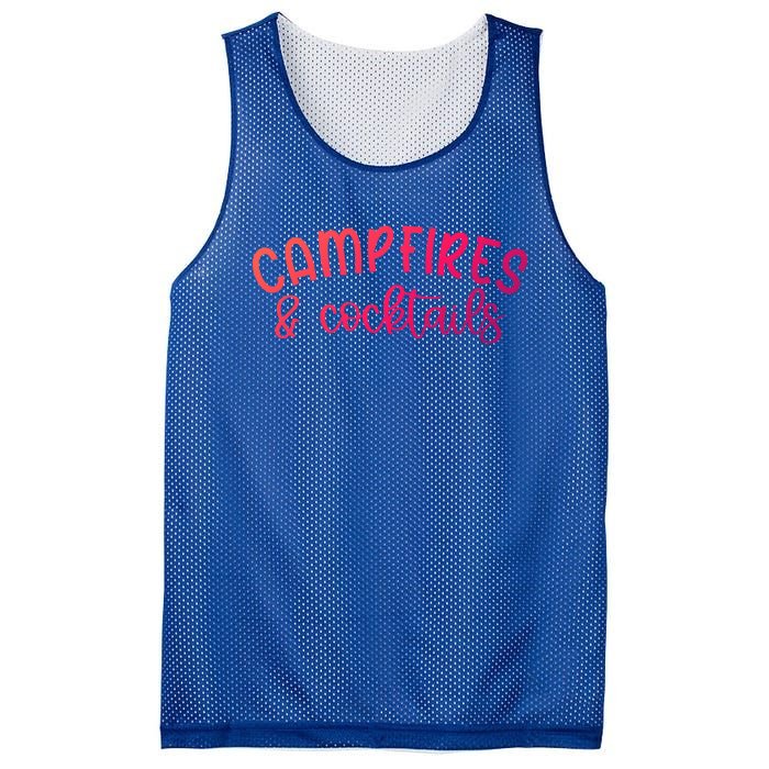 Funny Camping Campfires And Cocktails Gift Mesh Reversible Basketball Jersey Tank