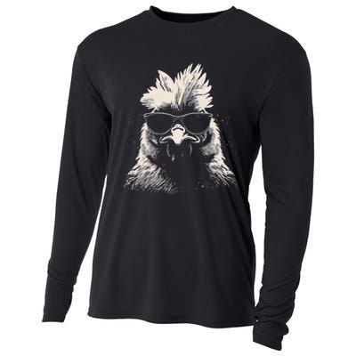 Funny Chicken cool Graffiti Urban art street Cooling Performance Long Sleeve Crew