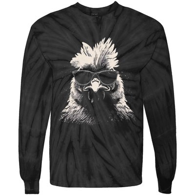 Funny Chicken cool Graffiti Urban art street Tie-Dye Long Sleeve Shirt