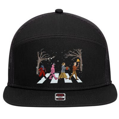 Funny Classic Christmas Story Road 7 Panel Mesh Trucker Snapback Hat