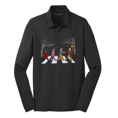 Funny Classic Christmas Story Road Silk Touch Performance Long Sleeve Polo