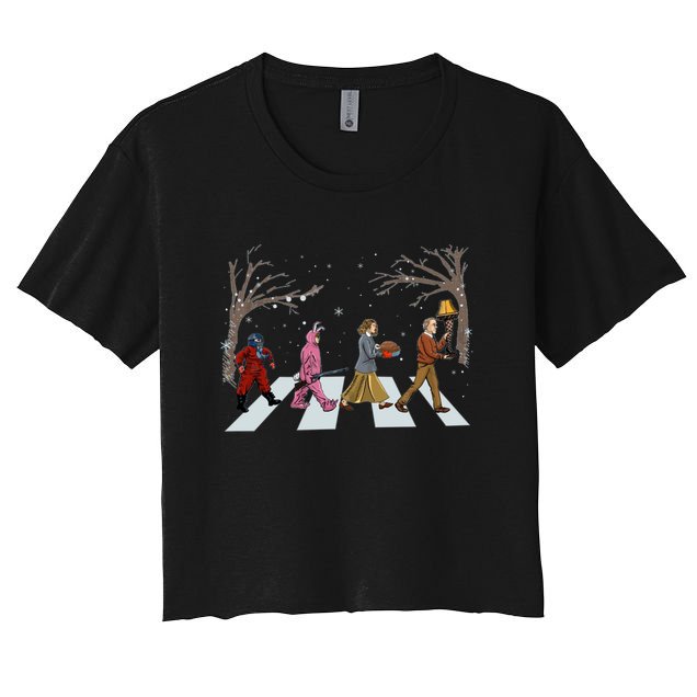 Funny Classic Christmas Story Road Crop Top
