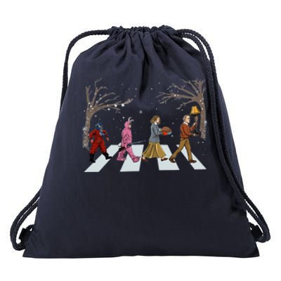 Funny Classic Christmas Story Road Drawstring Bag