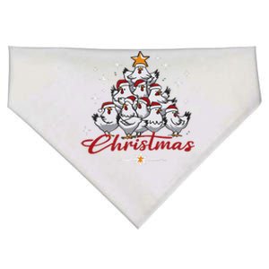 Funny Chicken Christmas Lights Farm Animal Cute Xmas Holiday USA-Made Doggie Bandana