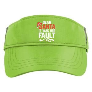 Funny Christmas Couples Dear Santa It Was Her Fault Xmas Fun Cool Gift Adult Drive Performance Visor