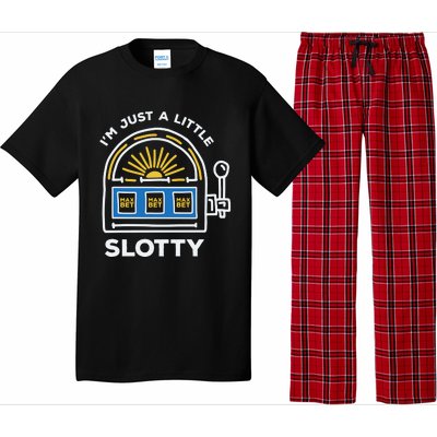 Funny Casino Cool Gift Im Just A Little Bit Slotty Gift Pajama Set