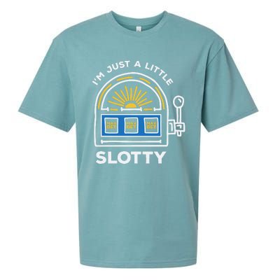 Funny Casino Cool Gift Im Just A Little Bit Slotty Gift Sueded Cloud Jersey T-Shirt