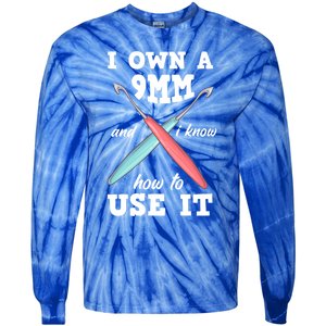 Funny Crocheting Crochet Gift Tie-Dye Long Sleeve Shirt