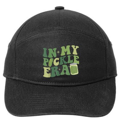 Funny Canned Cucumber Pickle Groovy In My Pickle Era Gift 7-Panel Snapback Hat