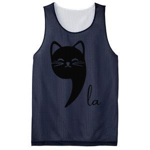 Funny Cat Comma La Kamala Harris For President 2024 Election Gift Mesh Reversible Basketball Jersey Tank