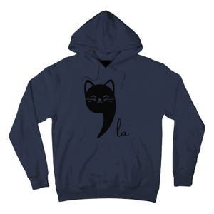 Funny Cat Comma La Kamala Harris For President 2024 Election Gift Tall Hoodie