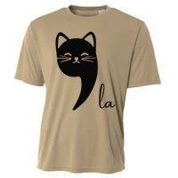 Funny Cat Comma La Kamala Harris For President 2024 Election Gift Cooling Performance Crew T-Shirt