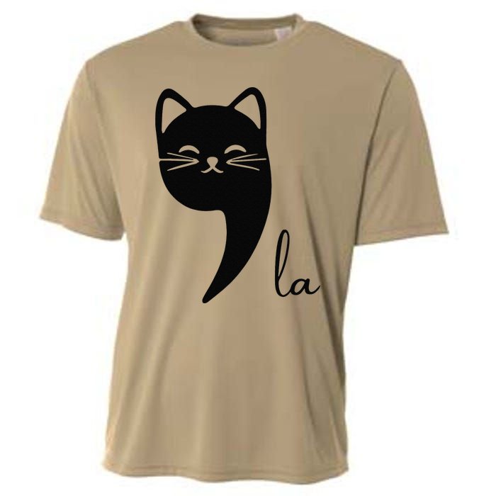 Funny Cat Comma La Kamala Harris For President 2024 Election Gift Cooling Performance Crew T-Shirt