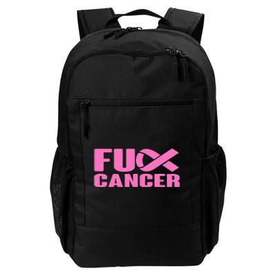 F ck Cancer Pink Ribbon Breast Cancer Awareness  Gifts Daily Commute Backpack