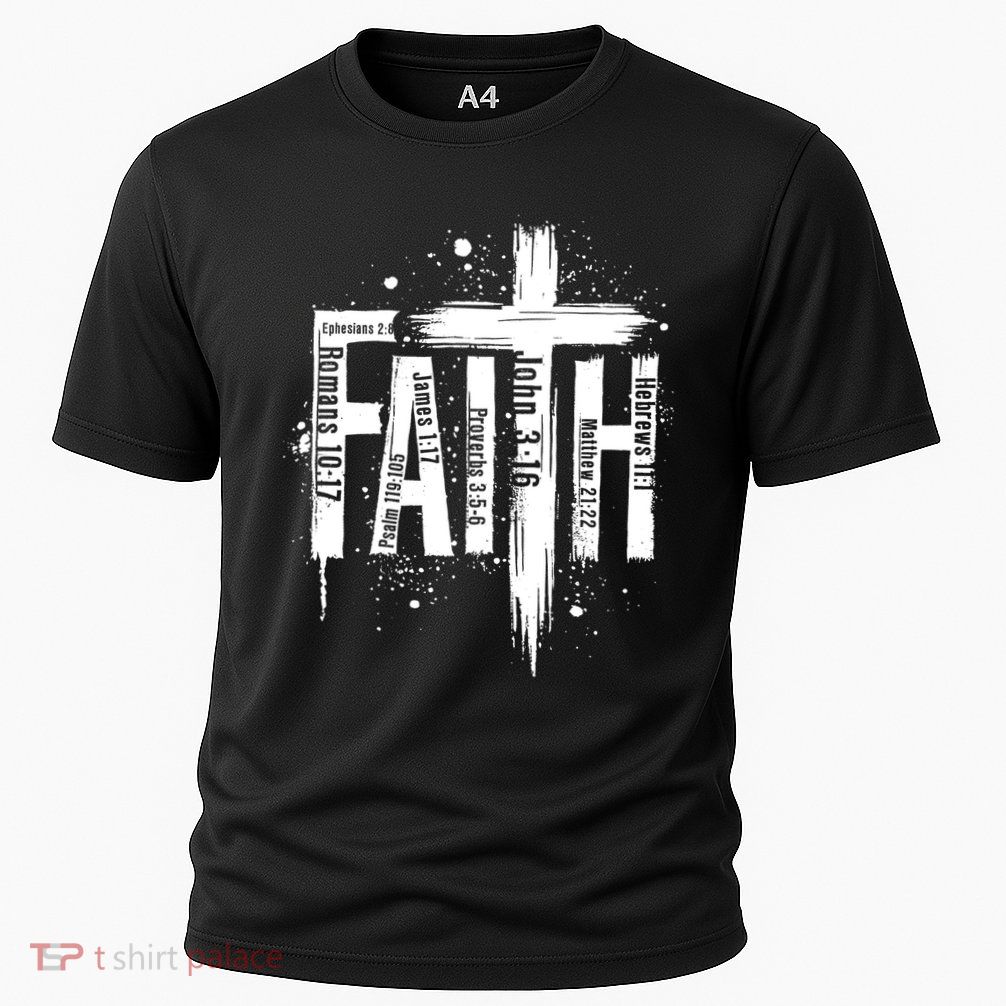 Faith Cross Christ Religious Inspirational Apparel Cooling Performance Crew T-Shirt