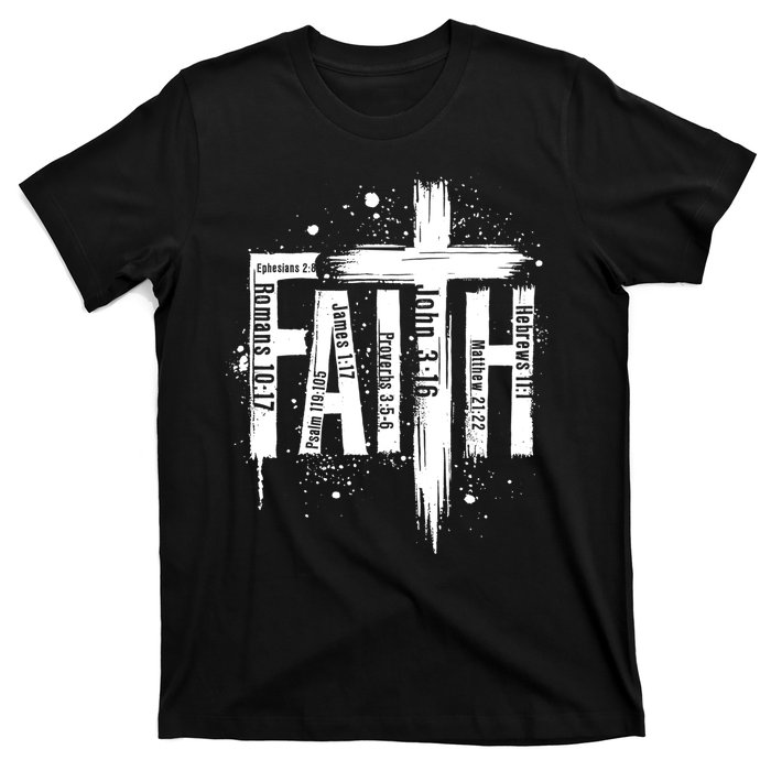 Faith Cross Christ Religious Inspirational Apparel T-Shirt