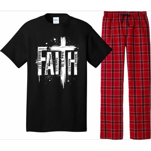 Faith Cross Christ Religious Inspirational Apparel Pajama Set