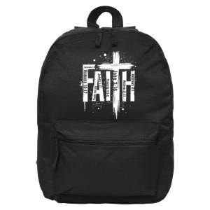 Faith Cross Christ Religious Inspirational Apparel 16 in Basic Backpack