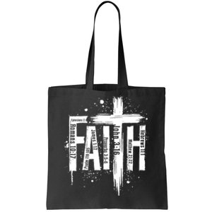 Faith Cross Christ Religious Inspirational Apparel Tote Bag