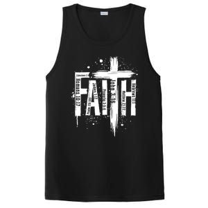 Faith Cross Christ Religious Inspirational Apparel PosiCharge Competitor Tank