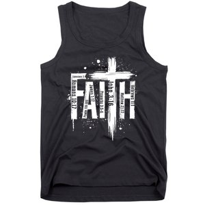 Faith Cross Christ Religious Inspirational Apparel Tank Top