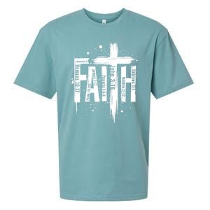 Faith Cross Christ Religious Inspirational Apparel Sueded Cloud Jersey T-Shirt