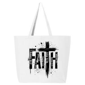 Faith Cross Christ Religious Inspirational Apparel 25L Jumbo Tote