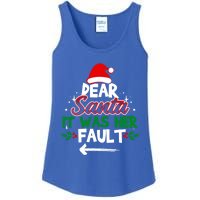 Funny Christmas Couples Outfit Dear Santa It Was Her Fault Meaningful Gift Ladies Essential Tank