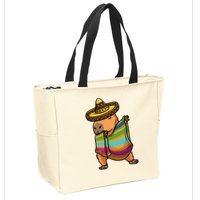 Funny Capybara Cinco De Mayo Rodent Dab Mexican Gift Zip Tote Bag