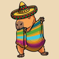 Funny Capybara Cinco De Mayo Rodent Dab Mexican Gift Zip Tote Bag