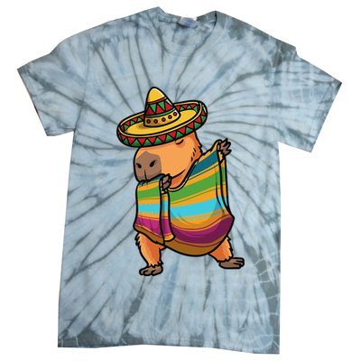 Funny Capybara Cinco De Mayo Rodent Dab Mexican Gift Tie-Dye T-Shirt