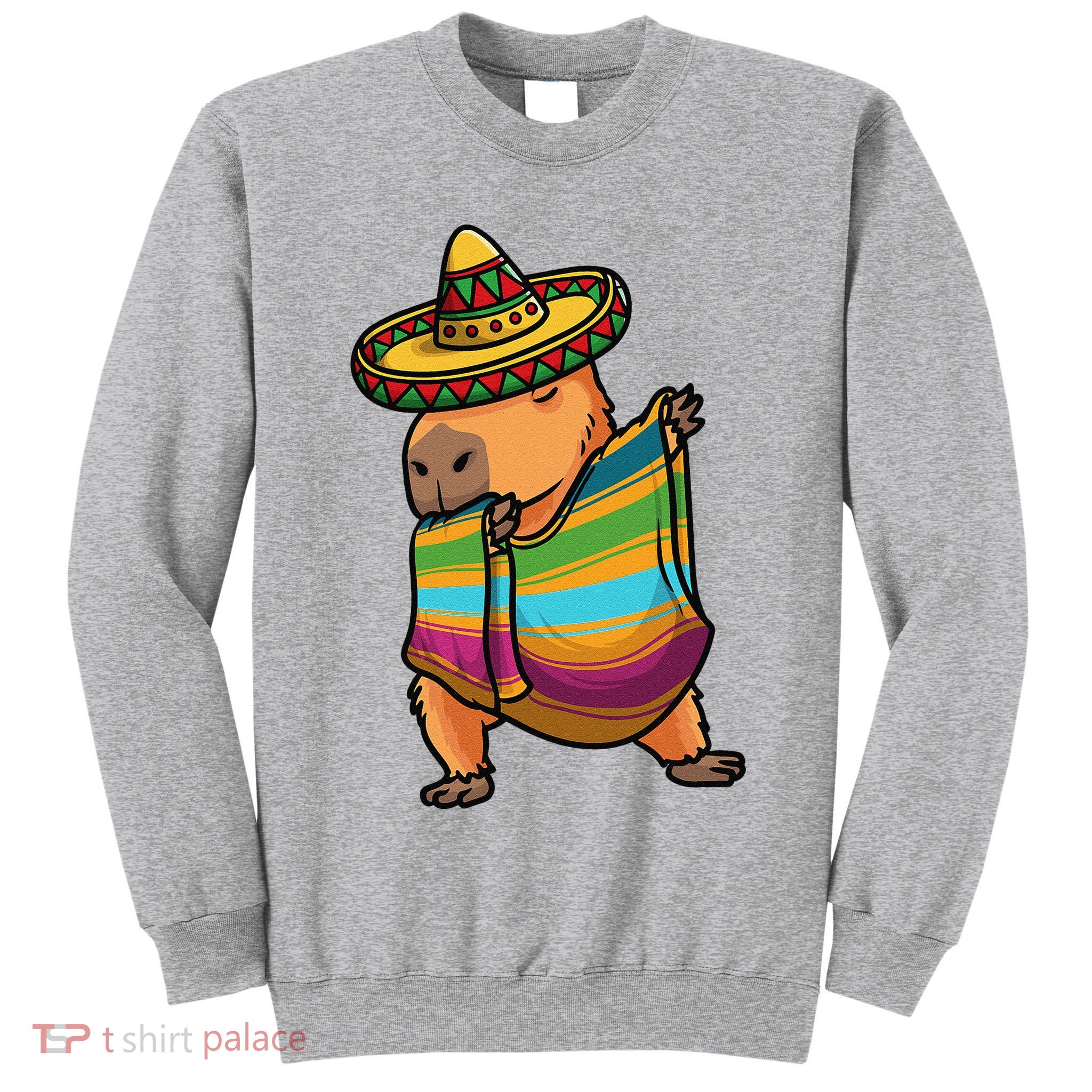 Funny Capybara Cinco De Mayo Rodent Dab Mexican Gift Tall Sweatshirt