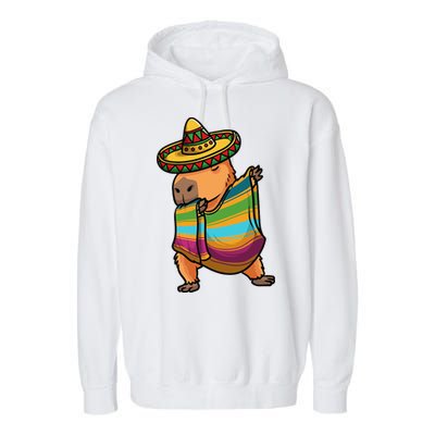 Funny Capybara Cinco De Mayo Rodent Dab Mexican Gift Garment-Dyed Fleece Hoodie