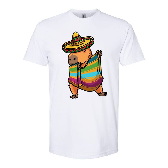 Funny Capybara Cinco De Mayo Rodent Dab Mexican Gift Softstyle CVC T-Shirt