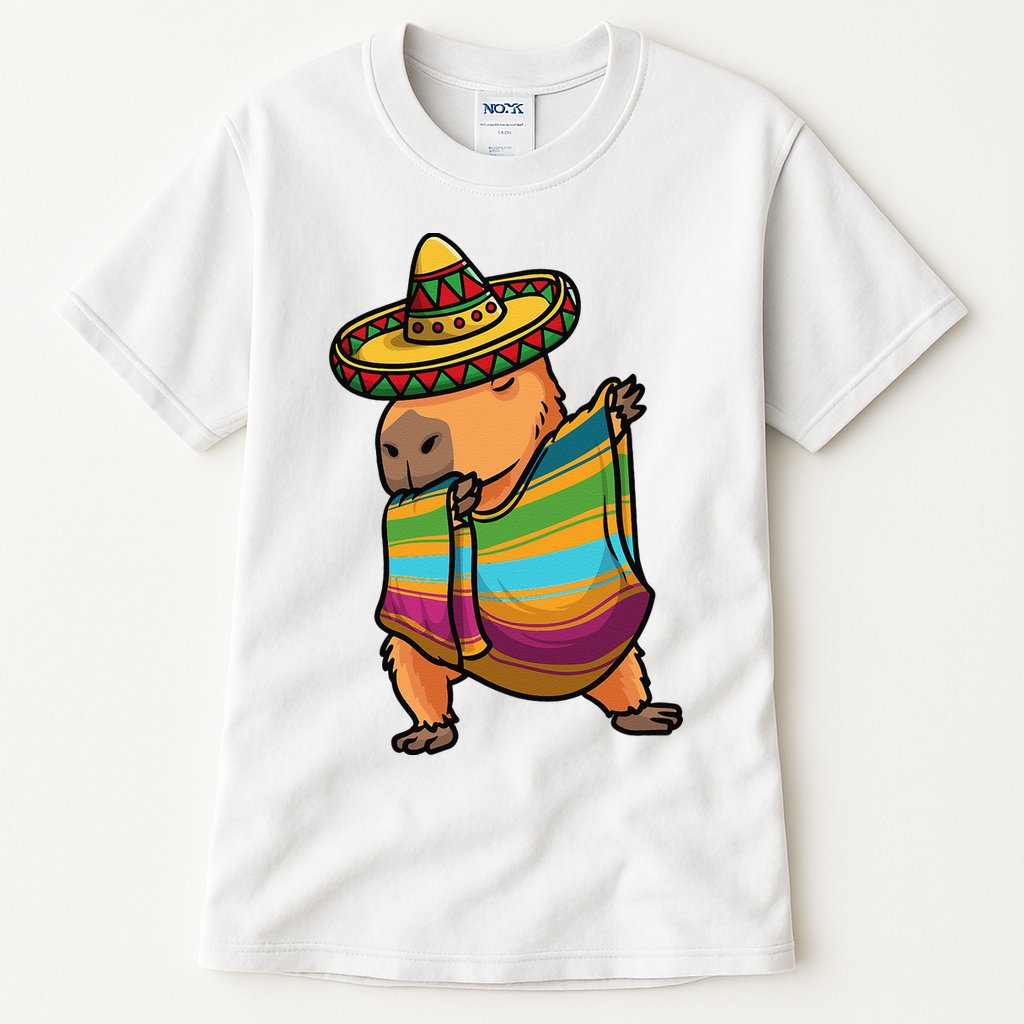 Funny Capybara Cinco De Mayo Rodent Dab Mexican Gift Tall T-Shirt