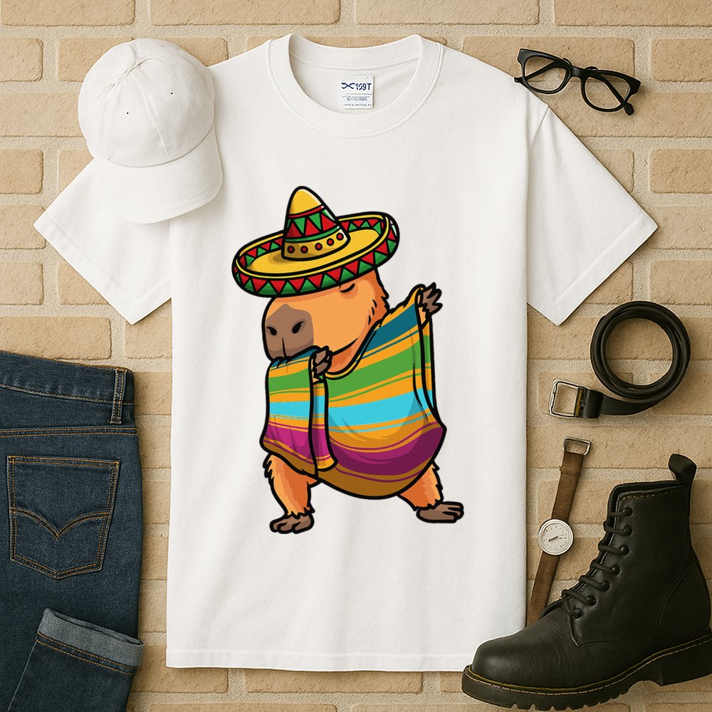 Funny Capybara Cinco De Mayo Rodent Dab Mexican Gift Tall T-Shirt